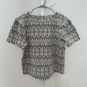 Philosophy Monochrome Geometric Knit Top